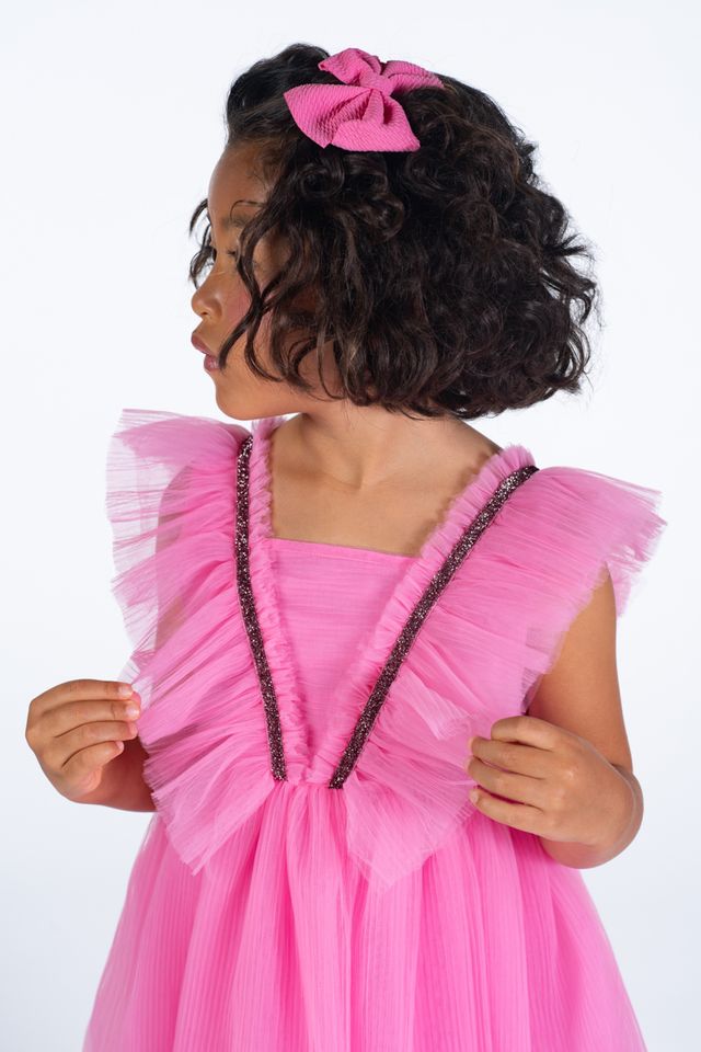 Pink Butterfly tulle dress