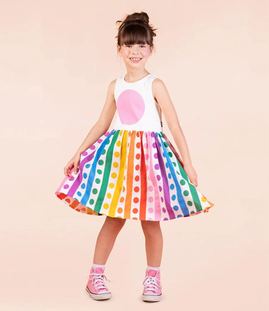 Rainbow Drops Singlet Dress