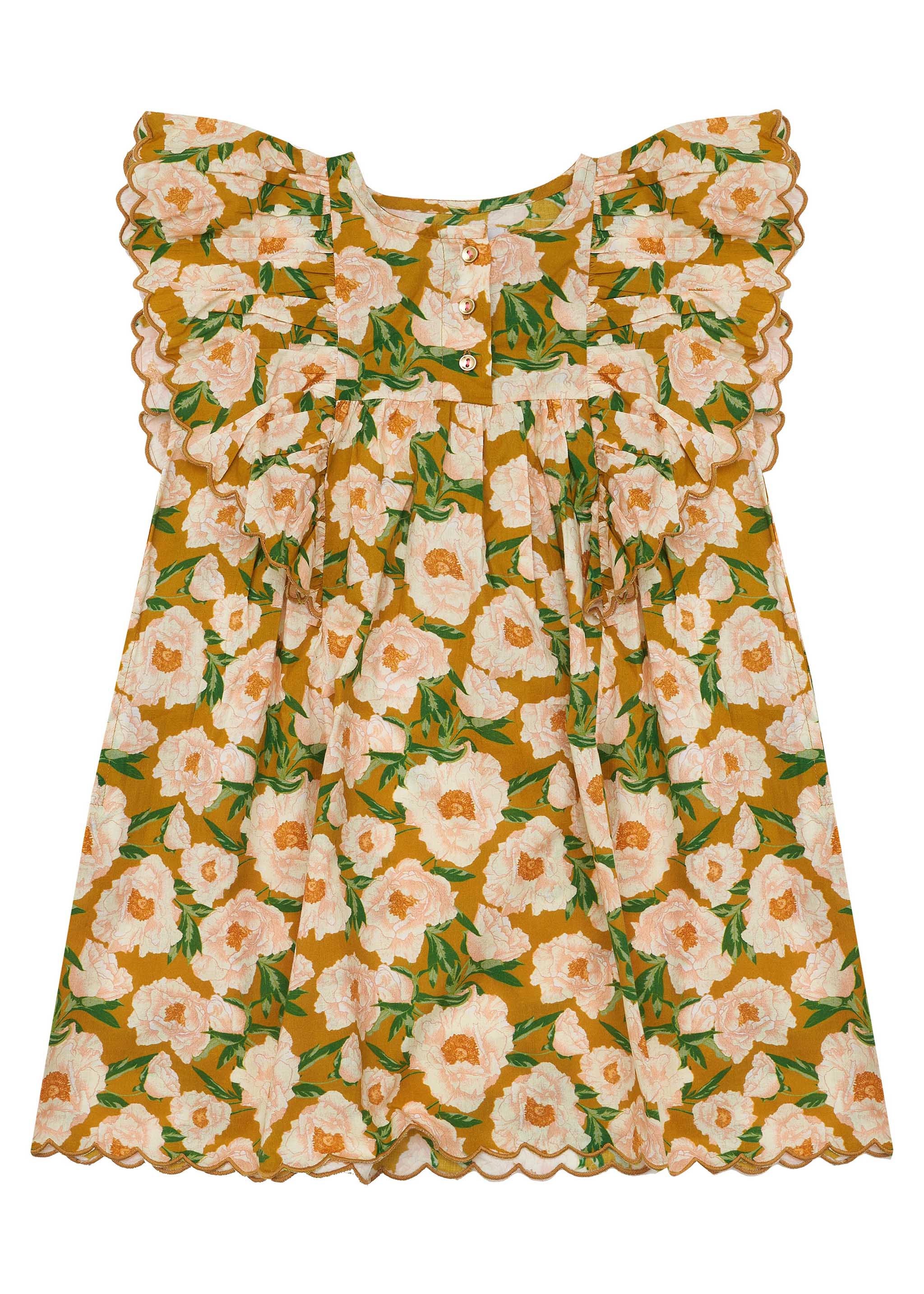 Sophia dress - honey mustard