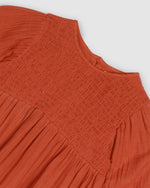 Load image into Gallery viewer, Lilly smock dress - red flame
