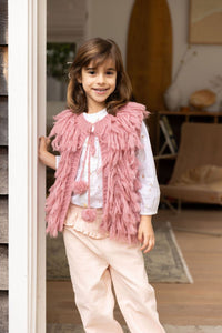 Shaggy vest pink