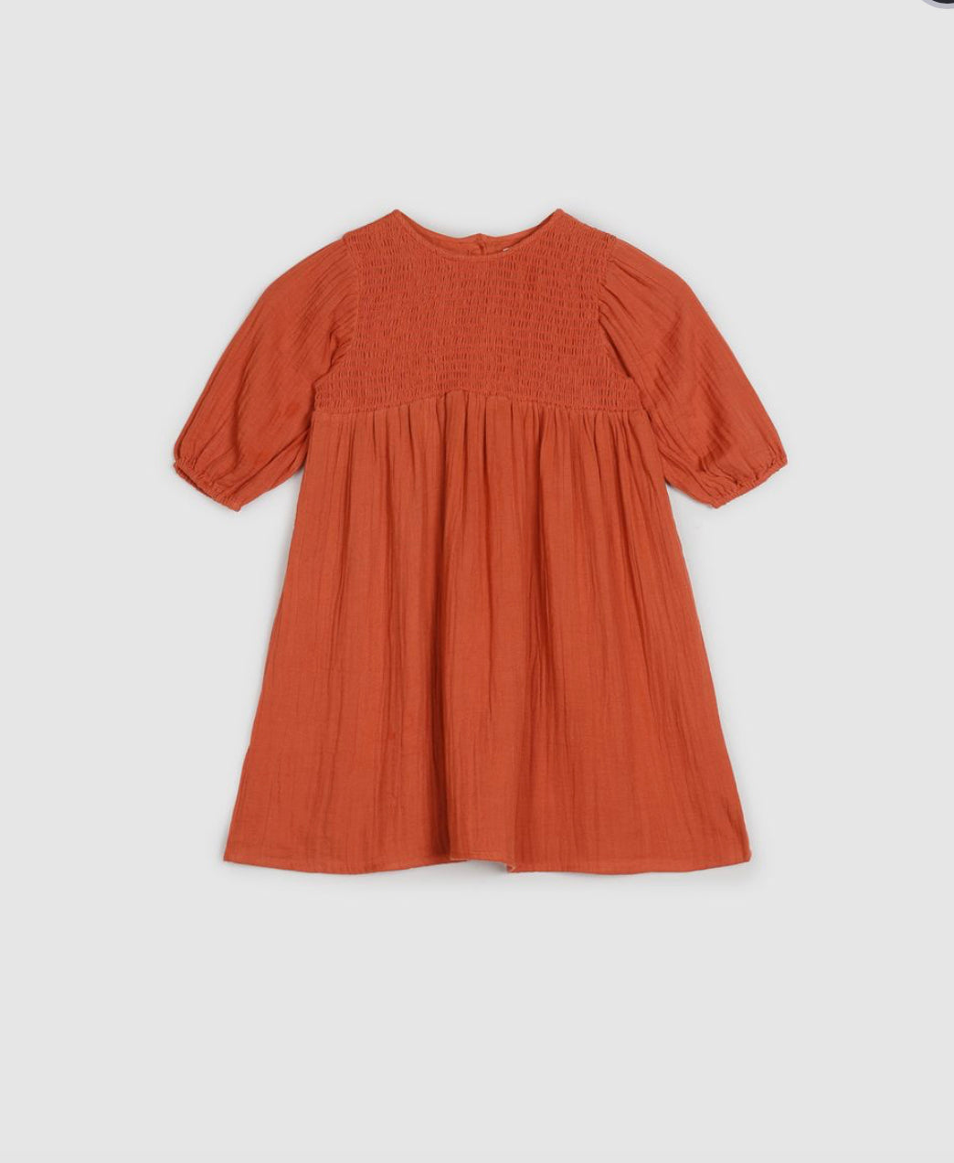 Lilly smock dress - red flame