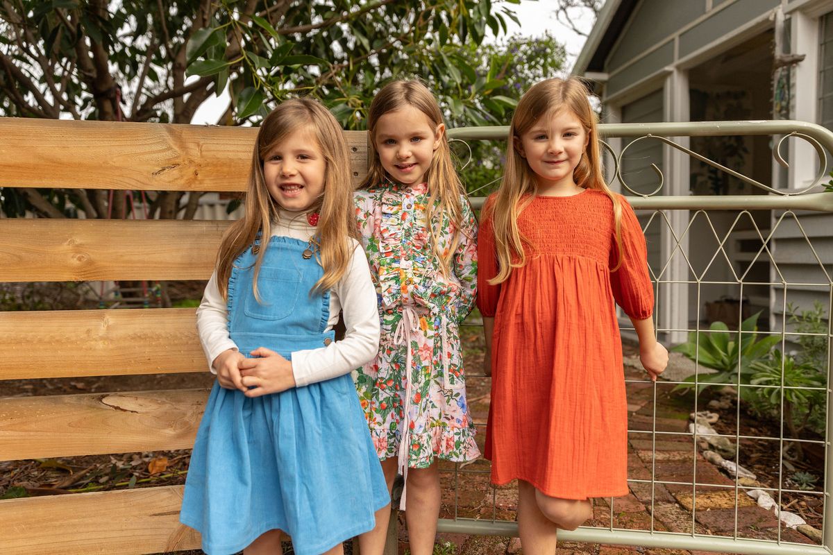 Lilly smock dress - red flame