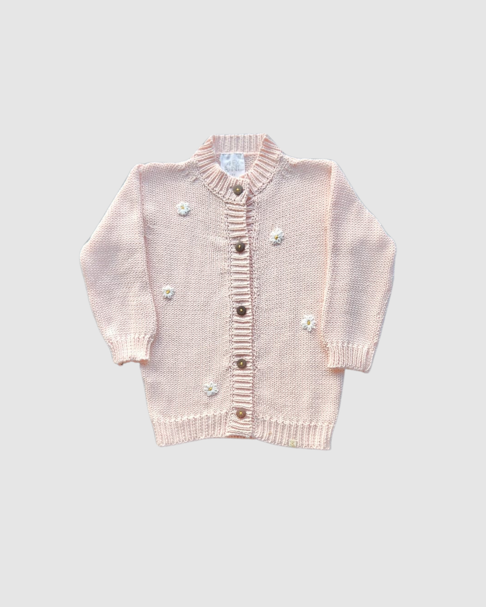Sunflower cardi - baby pink