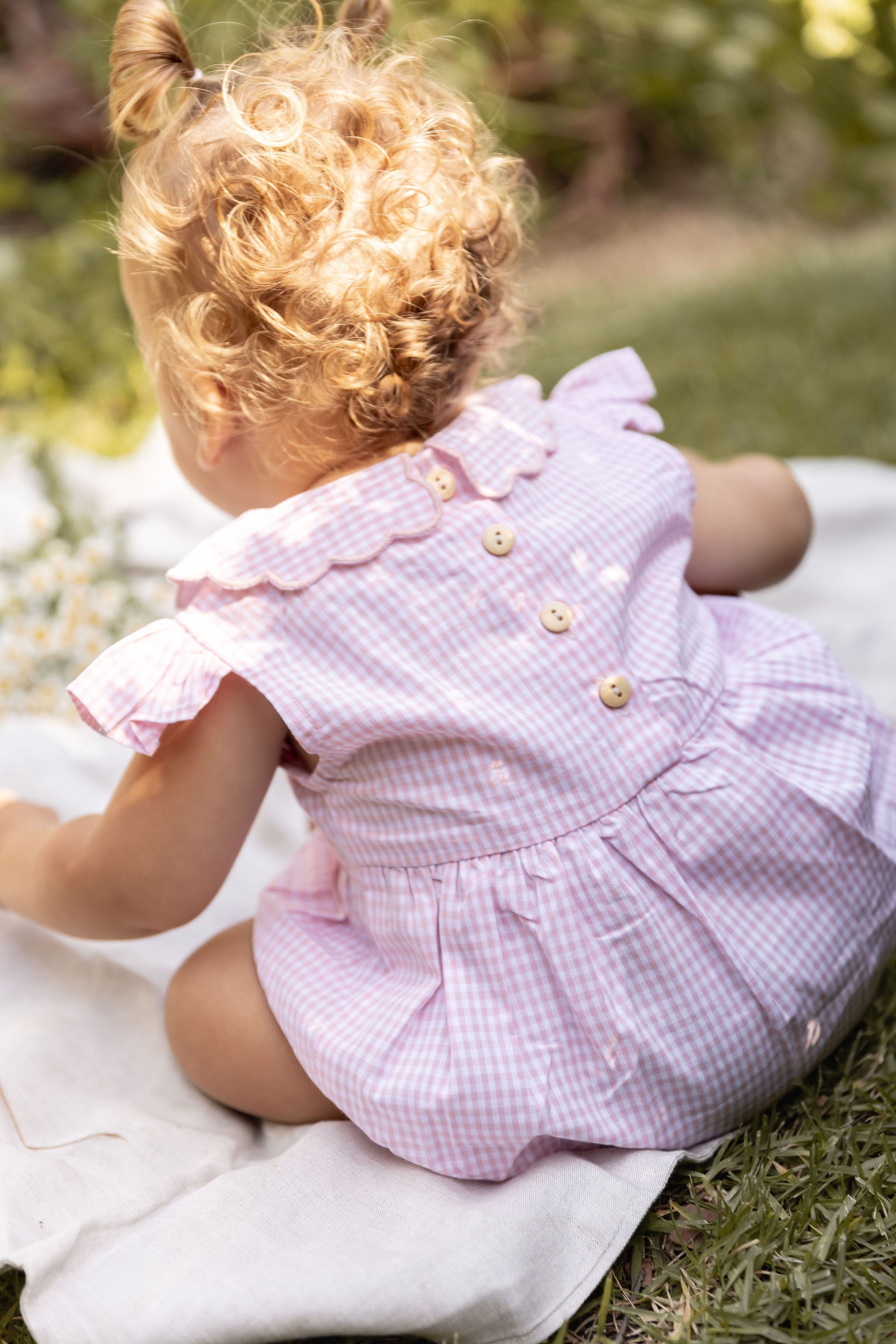 Nora Playsuit - Pink Gingham