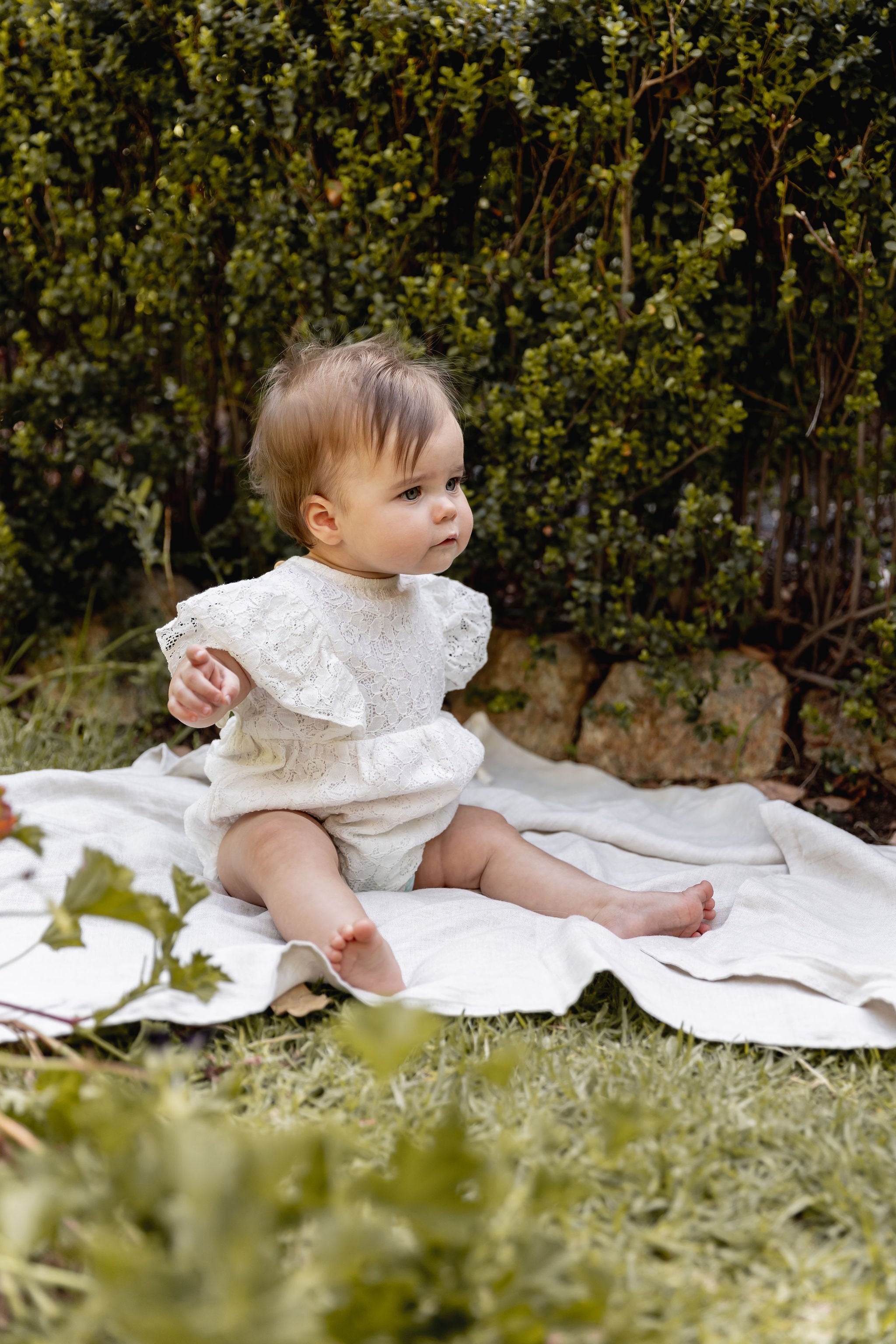 Ellie Playsuit - natural lace