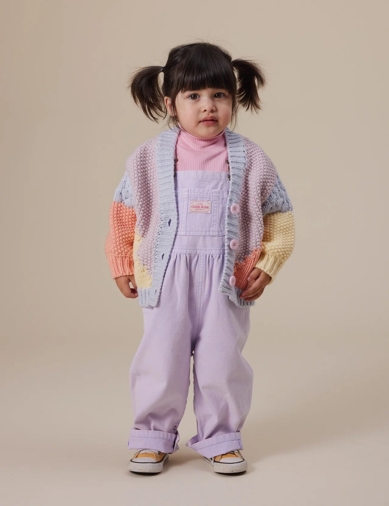 Austin vintage washed denim overalls - mauve