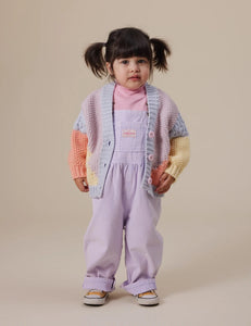 Austin vintage washed denim overalls - mauve