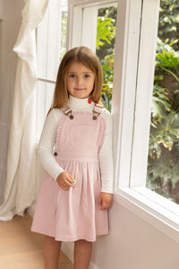 Ellie pinafore - happy pink