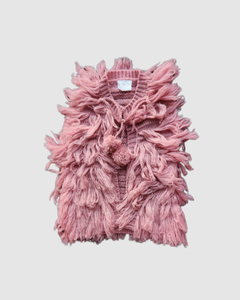 Shaggy vest pink