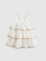 Load image into Gallery viewer, Bella dress -white and gold
