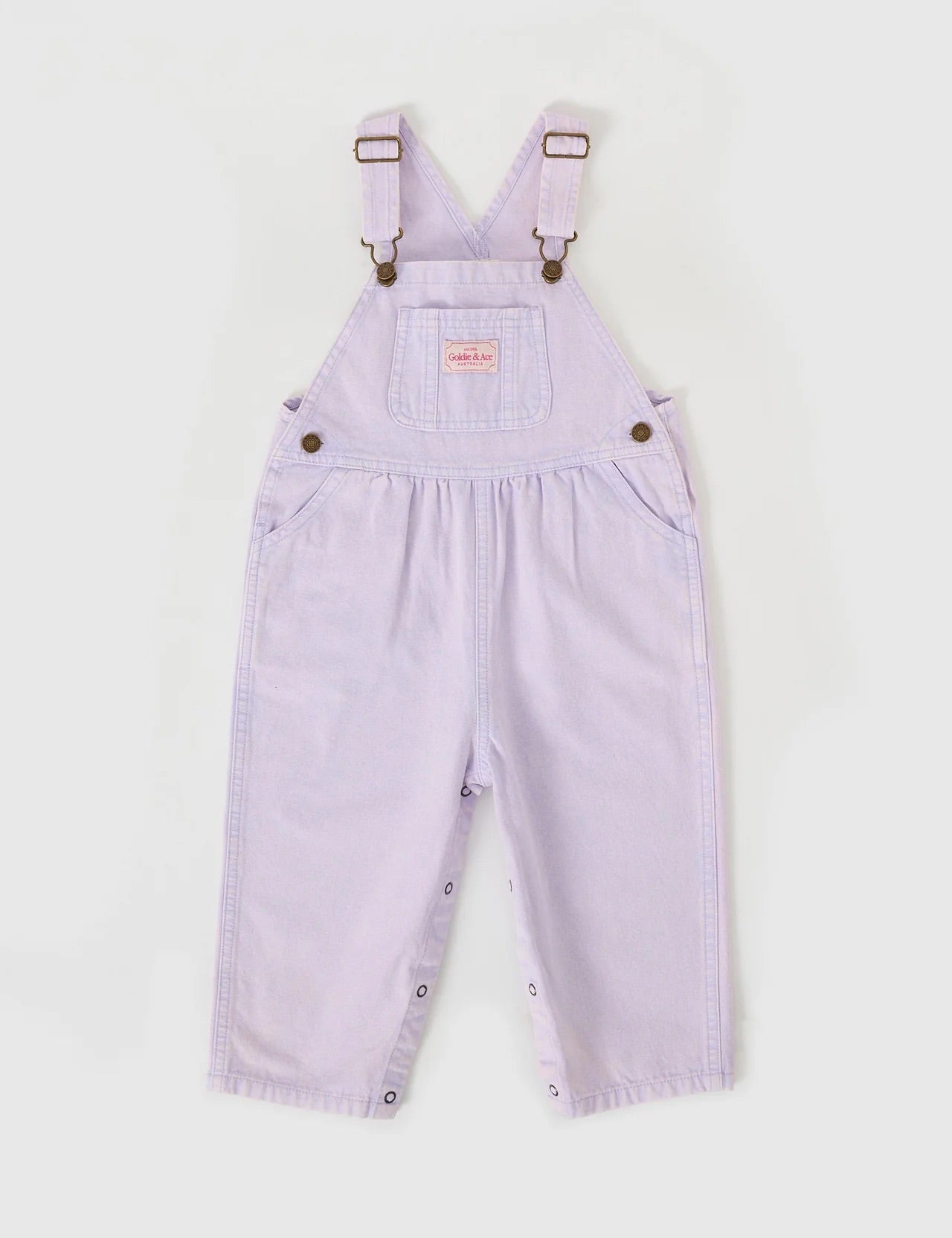 Austin vintage washed denim overalls - mauve