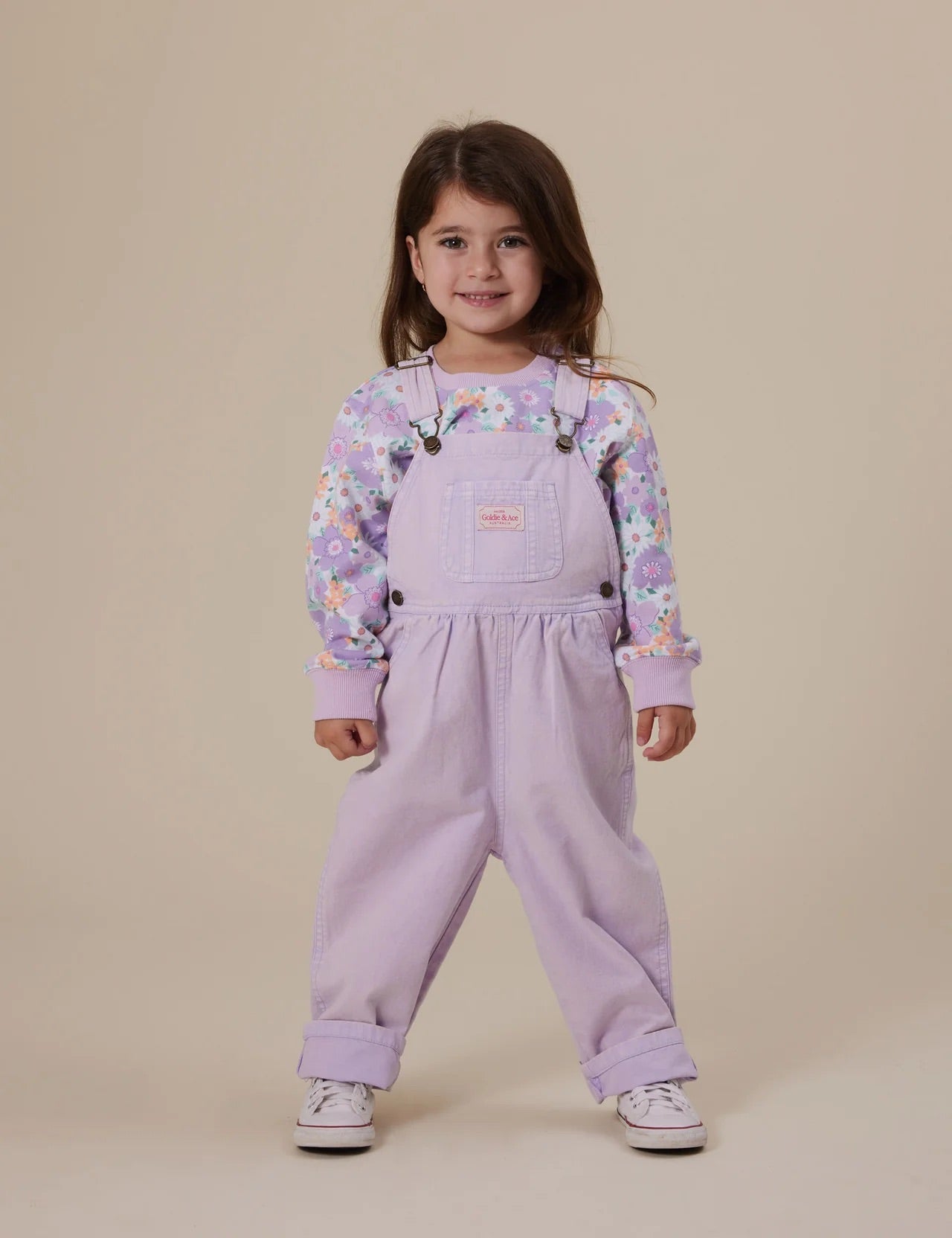 Austin vintage washed denim overalls - mauve