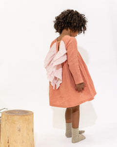 Katie Dress - Terracotta and pink