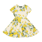 Load image into Gallery viewer, Yellow Rose waisted dress
