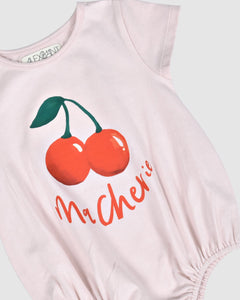 Leta Romper - Pink Cherry