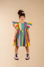 Load image into Gallery viewer, Rainbow Stripes Angel Wing Dress
