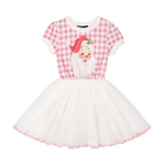 Load image into Gallery viewer, Pink Gingham Santa Dress
