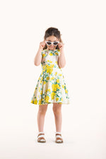 Load image into Gallery viewer, Yellow Rose waisted dress
