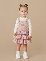 Load image into Gallery viewer, Rain Bow Overall Frill Dress | Dusty Rose

