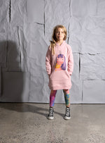 Load image into Gallery viewer, Magical Friends Furry Hoodie Dress | Muted Pink
